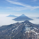 Several volcanoes in Alaska’s Islands of the Four Mountains.